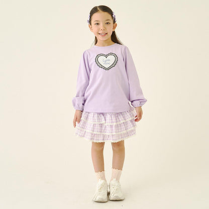 防曬處理 方格層疊設計 內襯安全褲 半身裙 Lycee mine 芭蕾系列