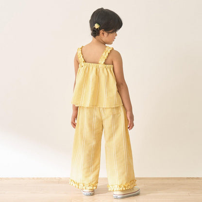 蝴蝶結吊帶上衣＋寬鬆長褲 套裝 Lycee mine芭蕾系列