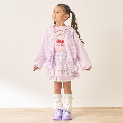 防紫外線加工 格紋荷葉邊 Lycee mine芭蕾系列 夾克外套