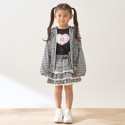 防紫外線加工 格紋荷葉邊 Lycee mine芭蕾系列 夾克外套