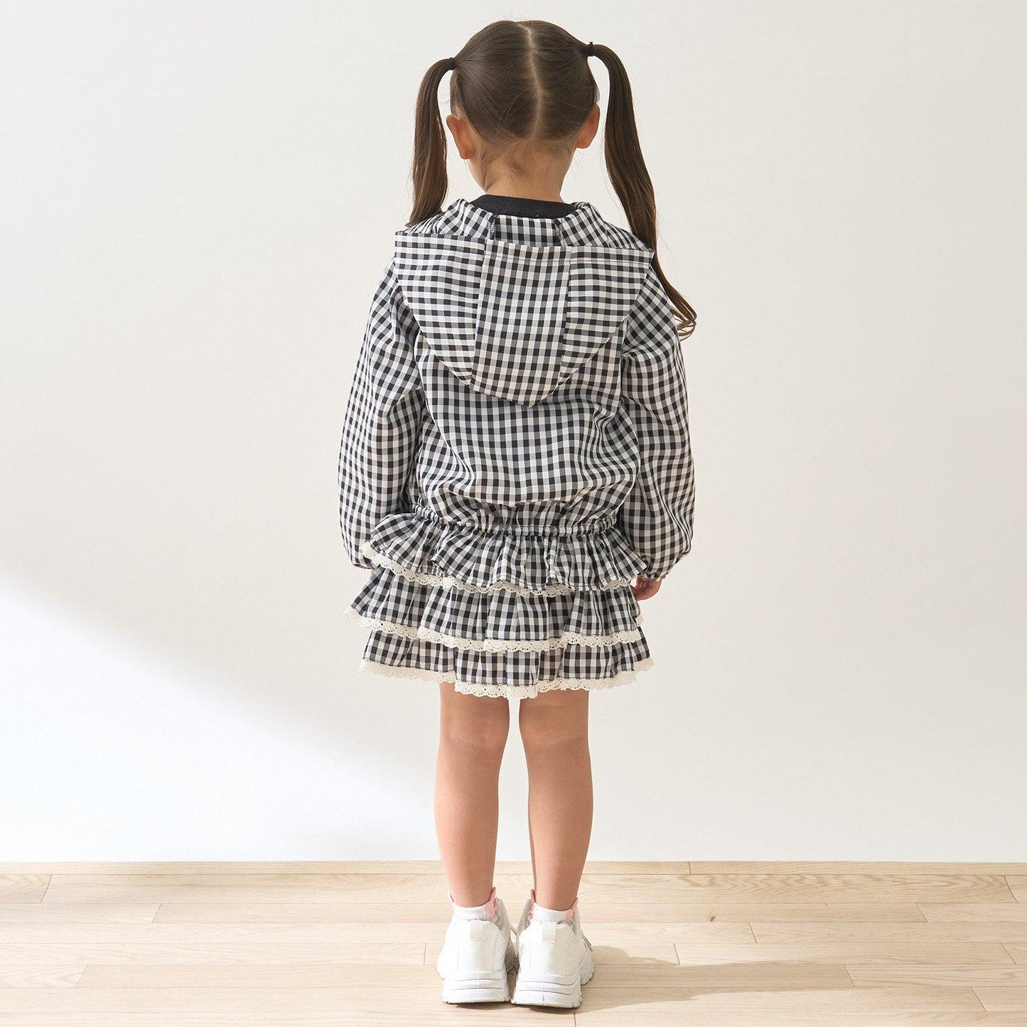 防紫外線加工 格紋荷葉邊 Lycee mine芭蕾系列 夾克外套