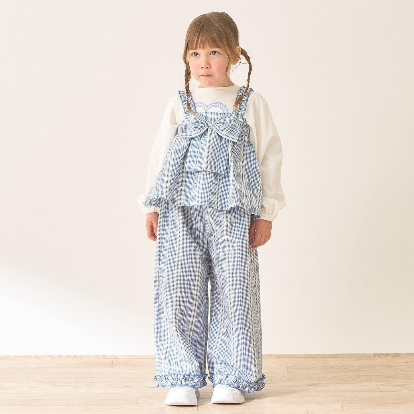 蝴蝶結吊帶上衣＋寬鬆長褲 套裝 Lycee mine芭蕾系列