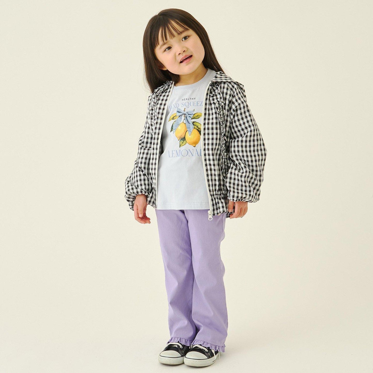 防紫外線加工 格紋荷葉邊 Lycee mine芭蕾系列 夾克外套