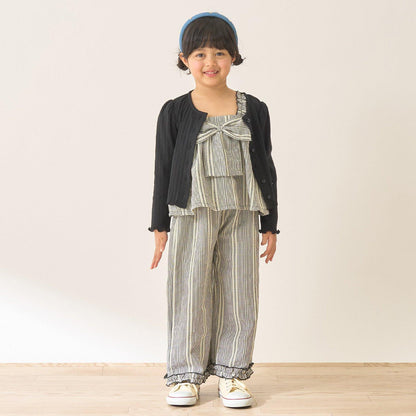 蝴蝶結吊帶上衣＋寬鬆長褲 套裝 Lycee mine芭蕾系列