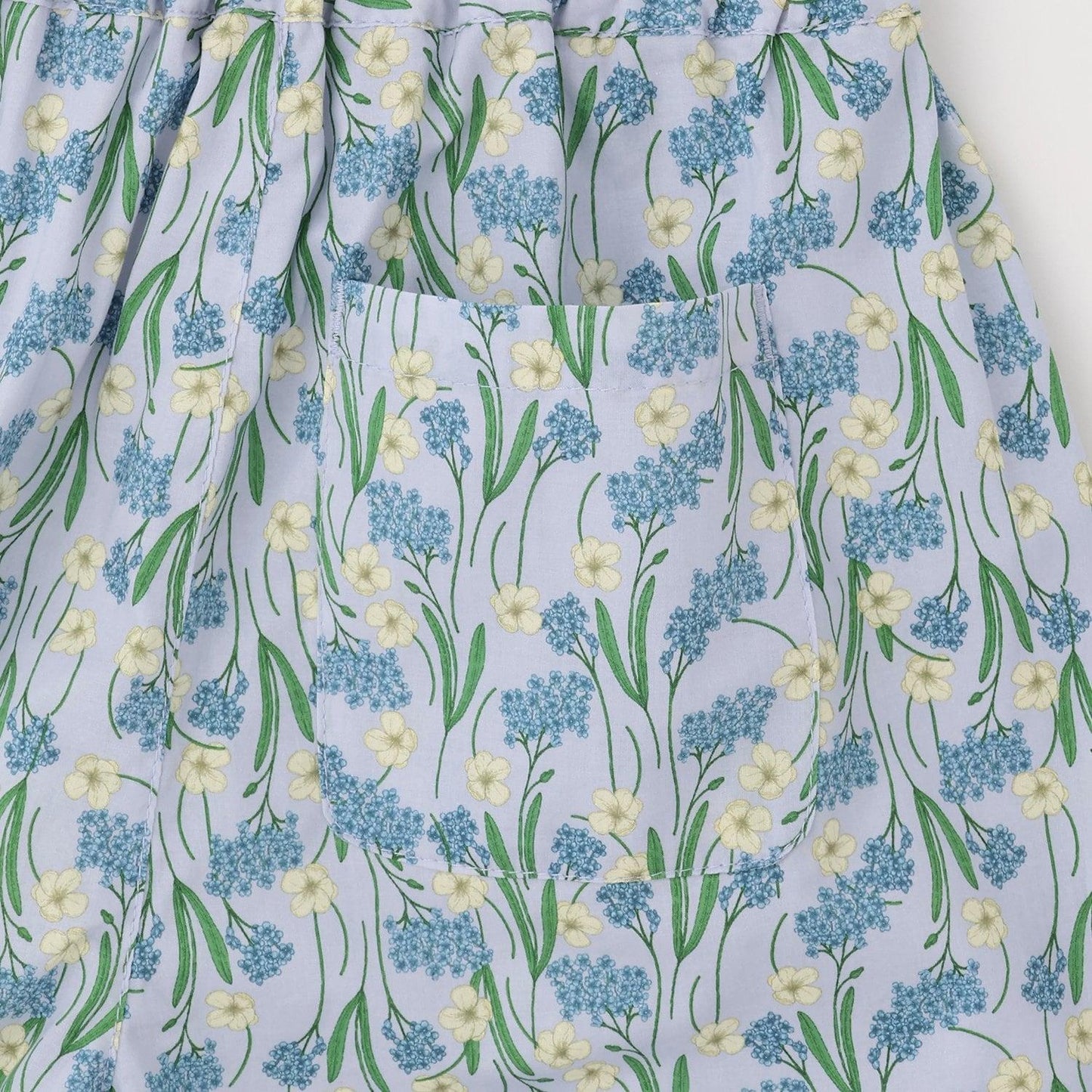 全面印花荷葉層疊上衣＋波浪邊褲裝套裝