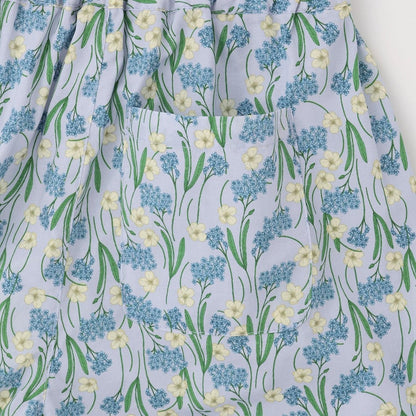 全面印花荷葉層疊上衣＋波浪邊褲裝套裝