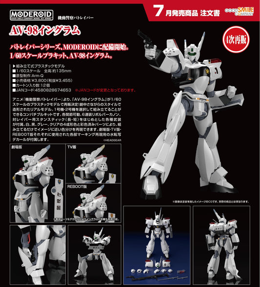 《機動警察》 MODEROID AV-98イングラム 模型