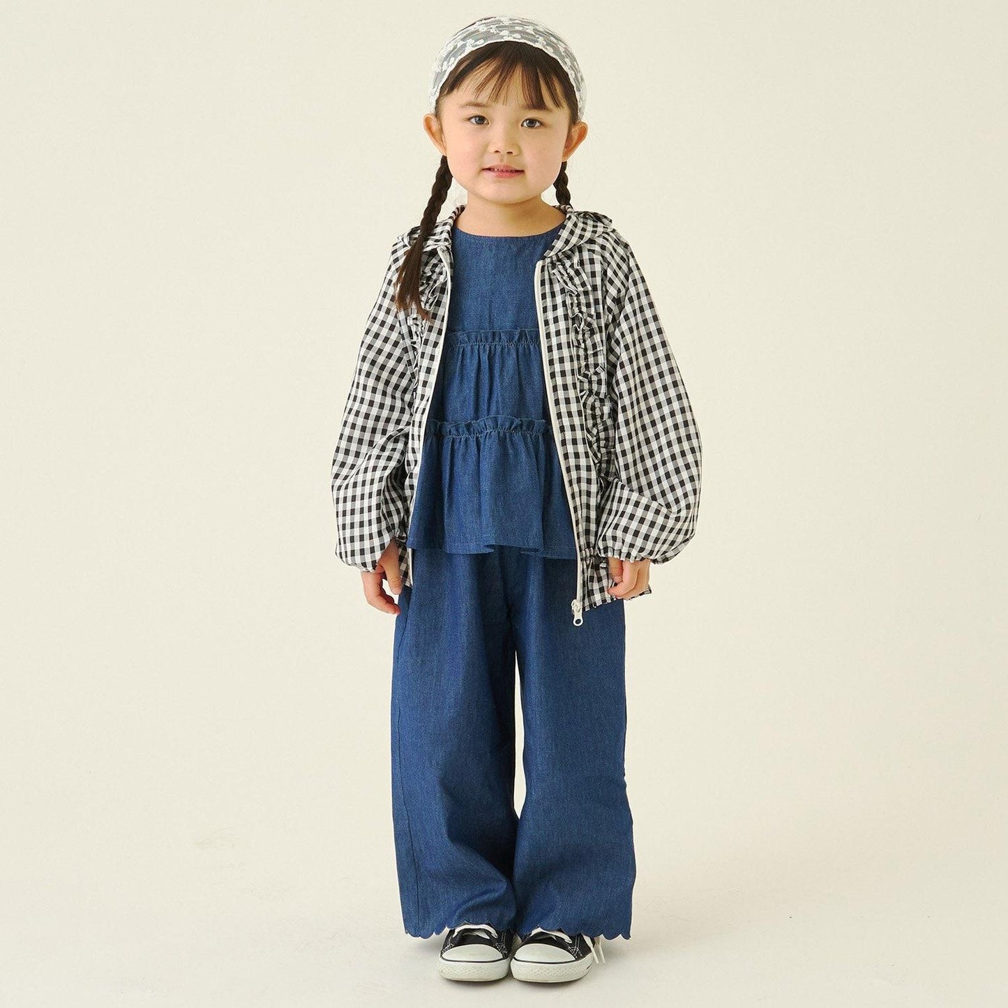 防紫外線加工 格紋荷葉邊 Lycee mine芭蕾系列 夾克外套