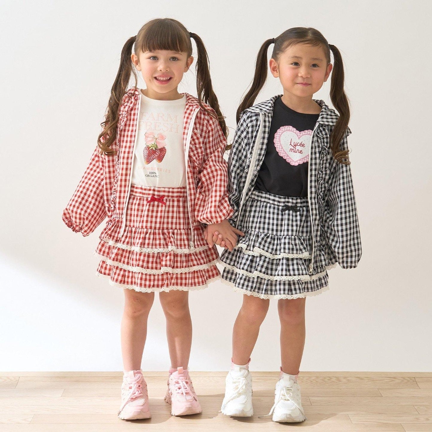 防紫外線加工 格紋荷葉邊 Lycee mine芭蕾系列 夾克外套