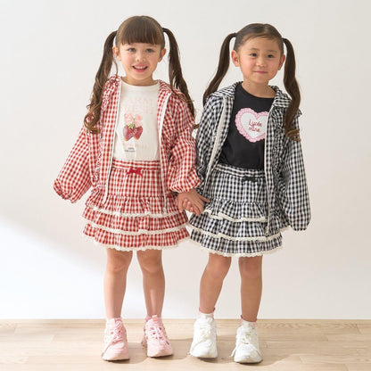 防紫外線加工 格紋荷葉邊 Lycee mine芭蕾系列 夾克外套