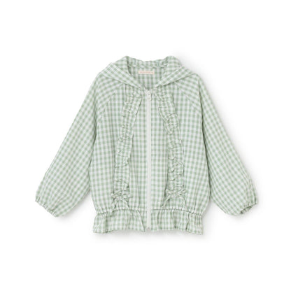 防紫外線加工 格紋荷葉邊 Lycee mine芭蕾系列 夾克外套