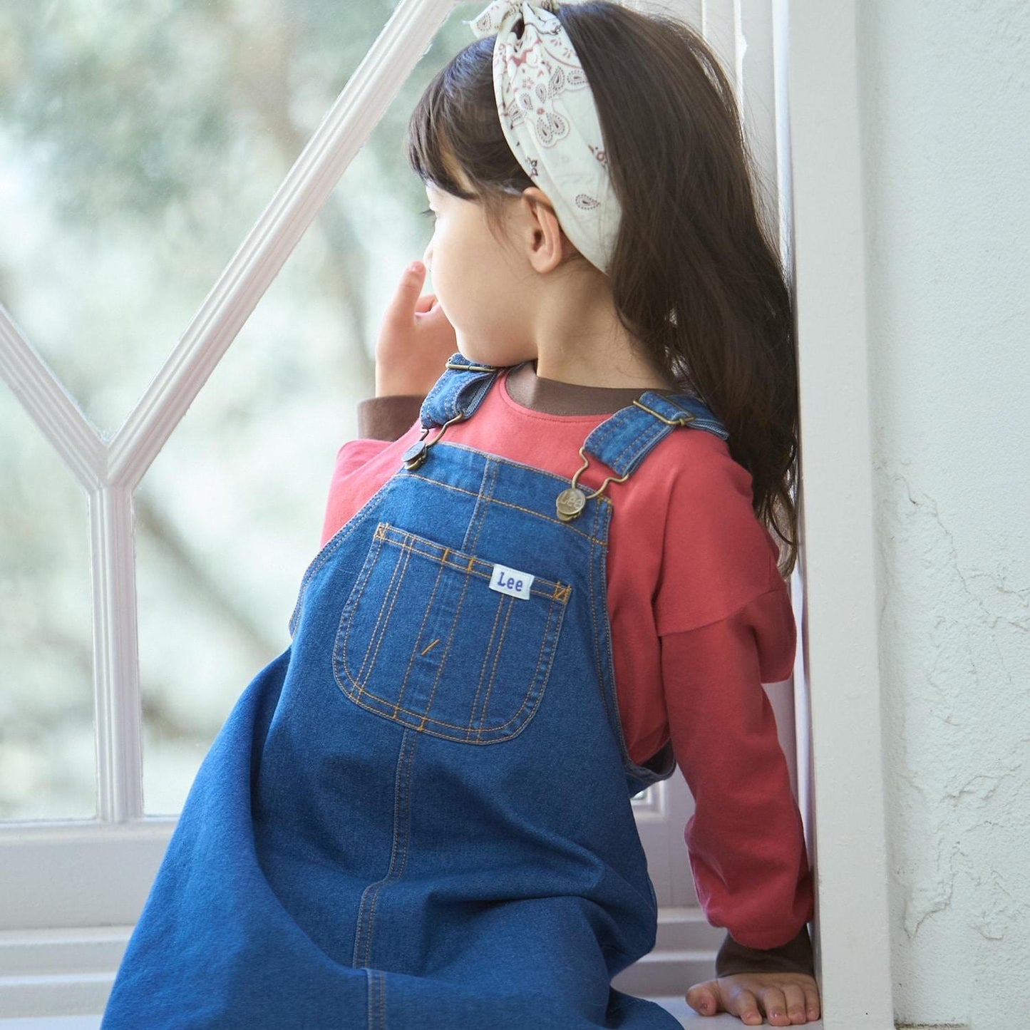 Lee 帶頭巾 寬鬆版型 長袖T恤