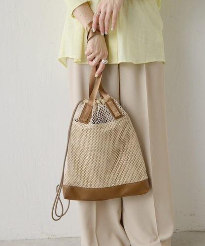 PAPILLONNER/パピヨネ 網眼2WAY托特包