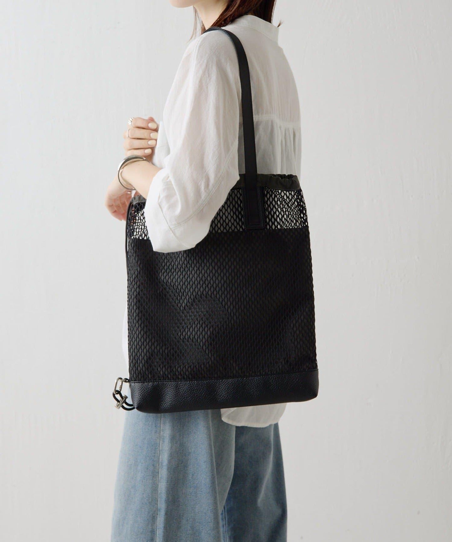 PAPILLONNER/パピヨネ 網眼2WAY托特包