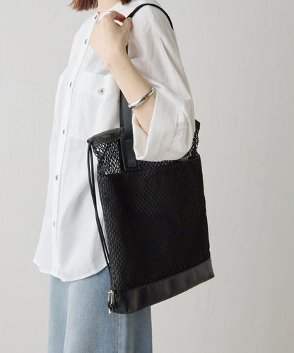 PAPILLONNER/パピヨネ 網眼2WAY托特包