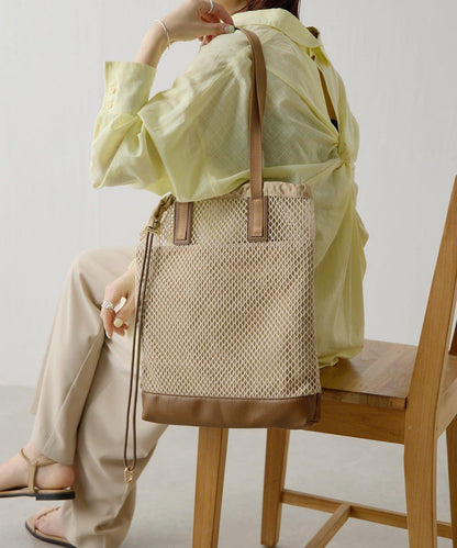 PAPILLONNER/パピヨネ 網眼2WAY托特包