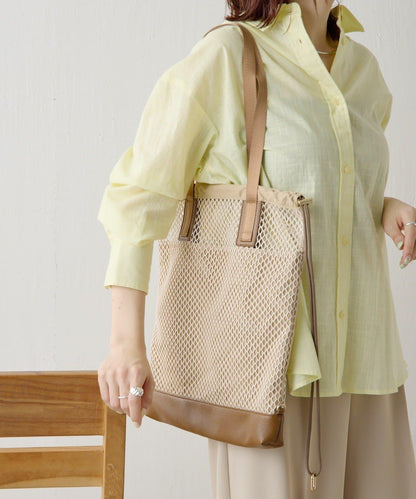 PAPILLONNER/パピヨネ 網眼2WAY托特包