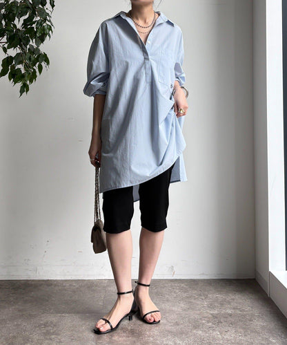 彈力斜紋七分褲