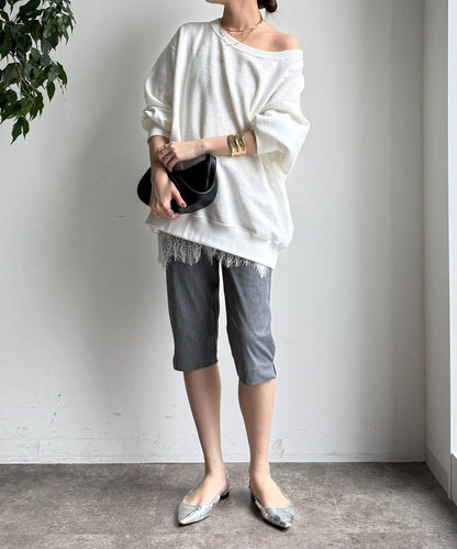 彈力斜紋七分褲