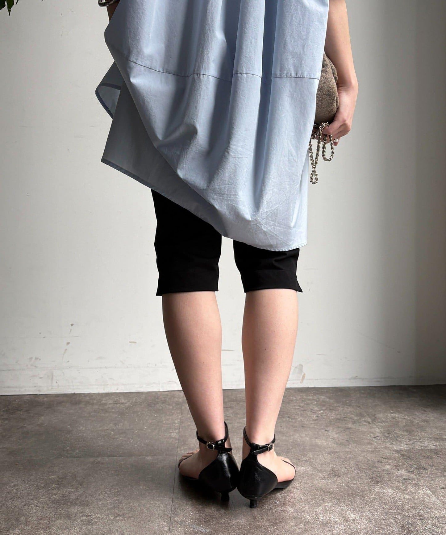 彈力斜紋七分褲