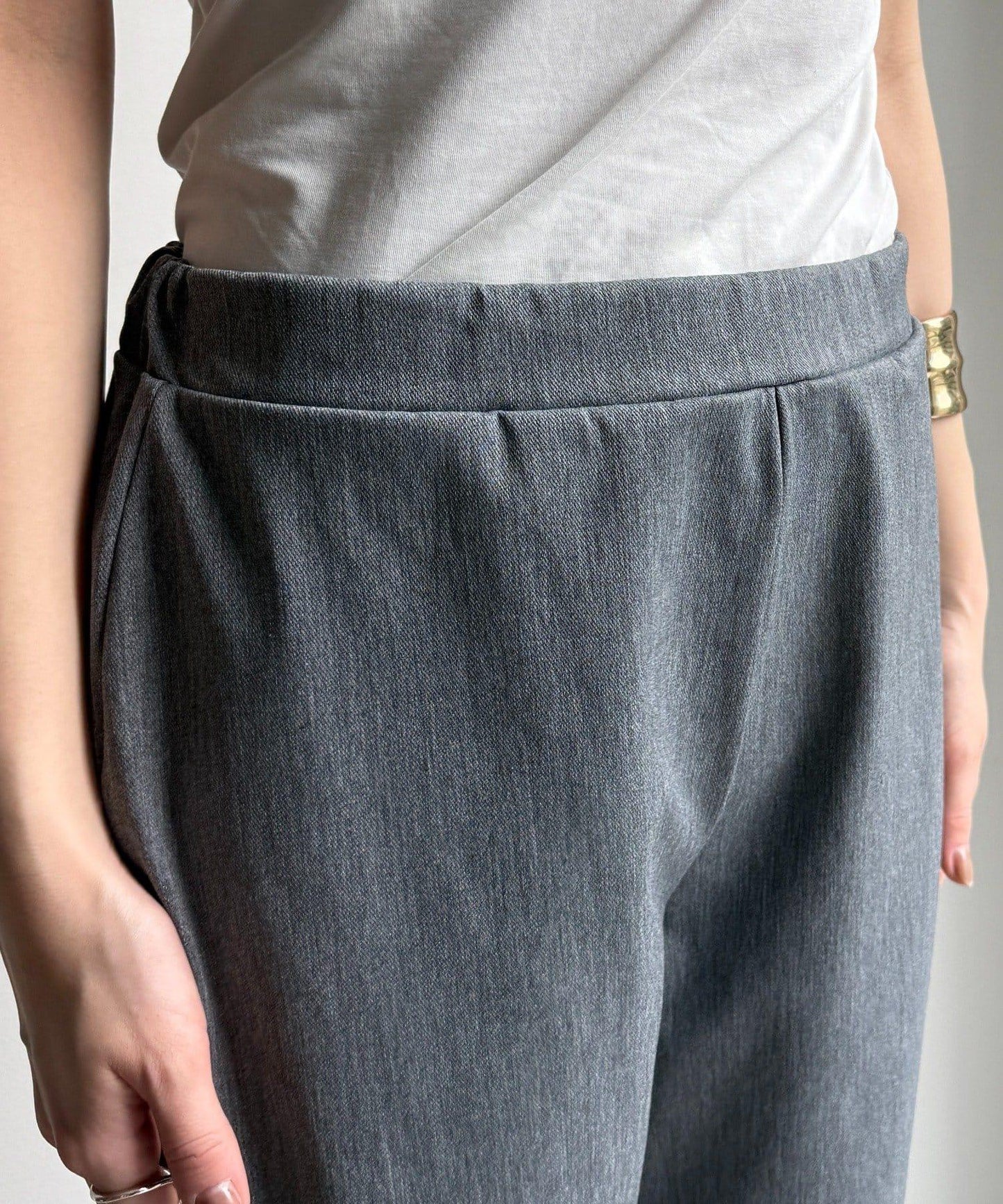 彈力斜紋七分褲