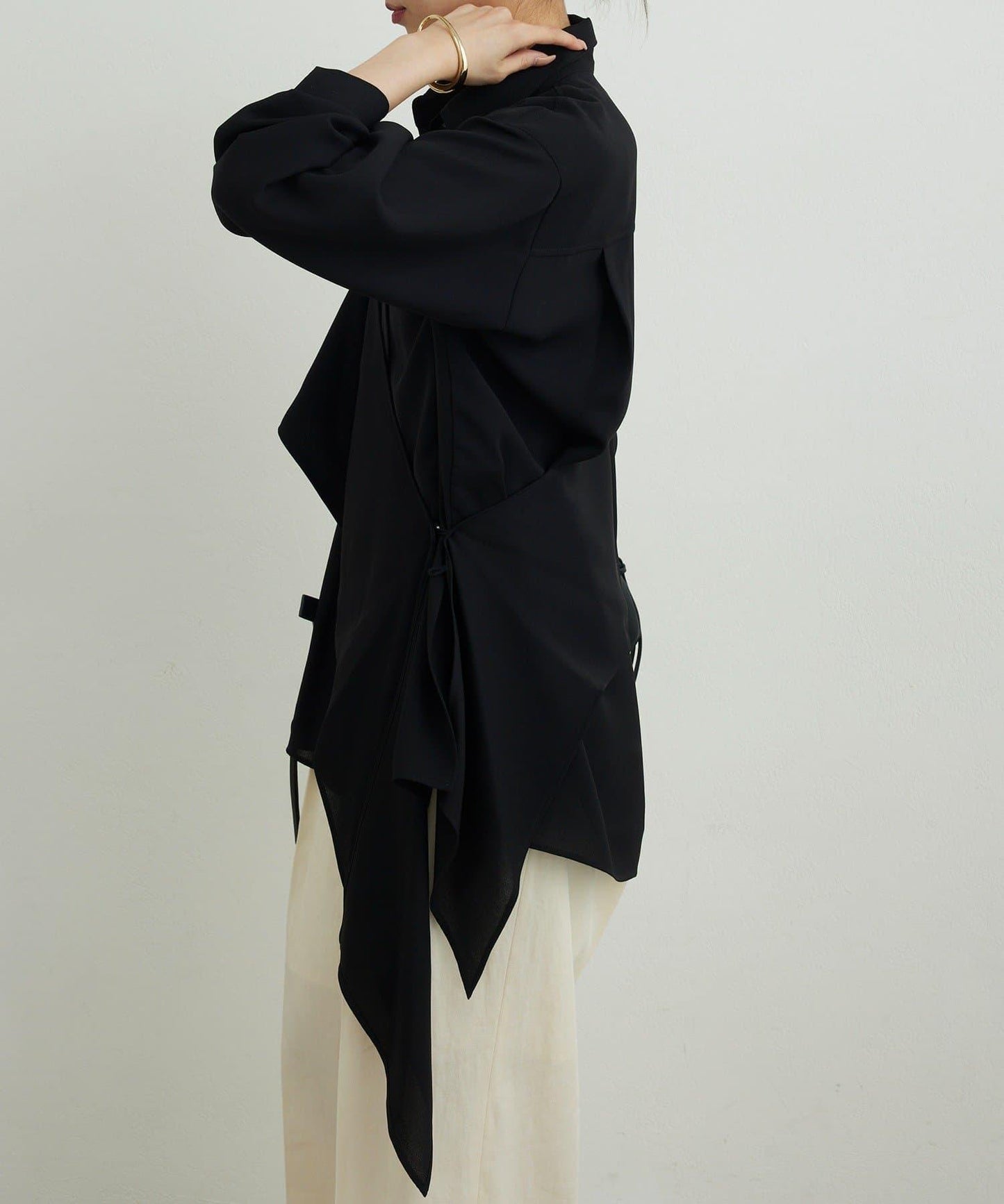 單肩疊穿設計 襯衫