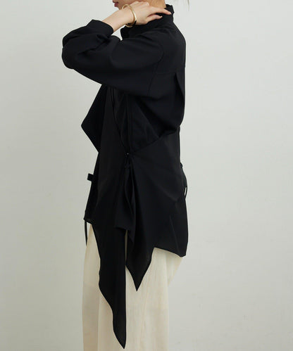 單肩疊穿設計 襯衫