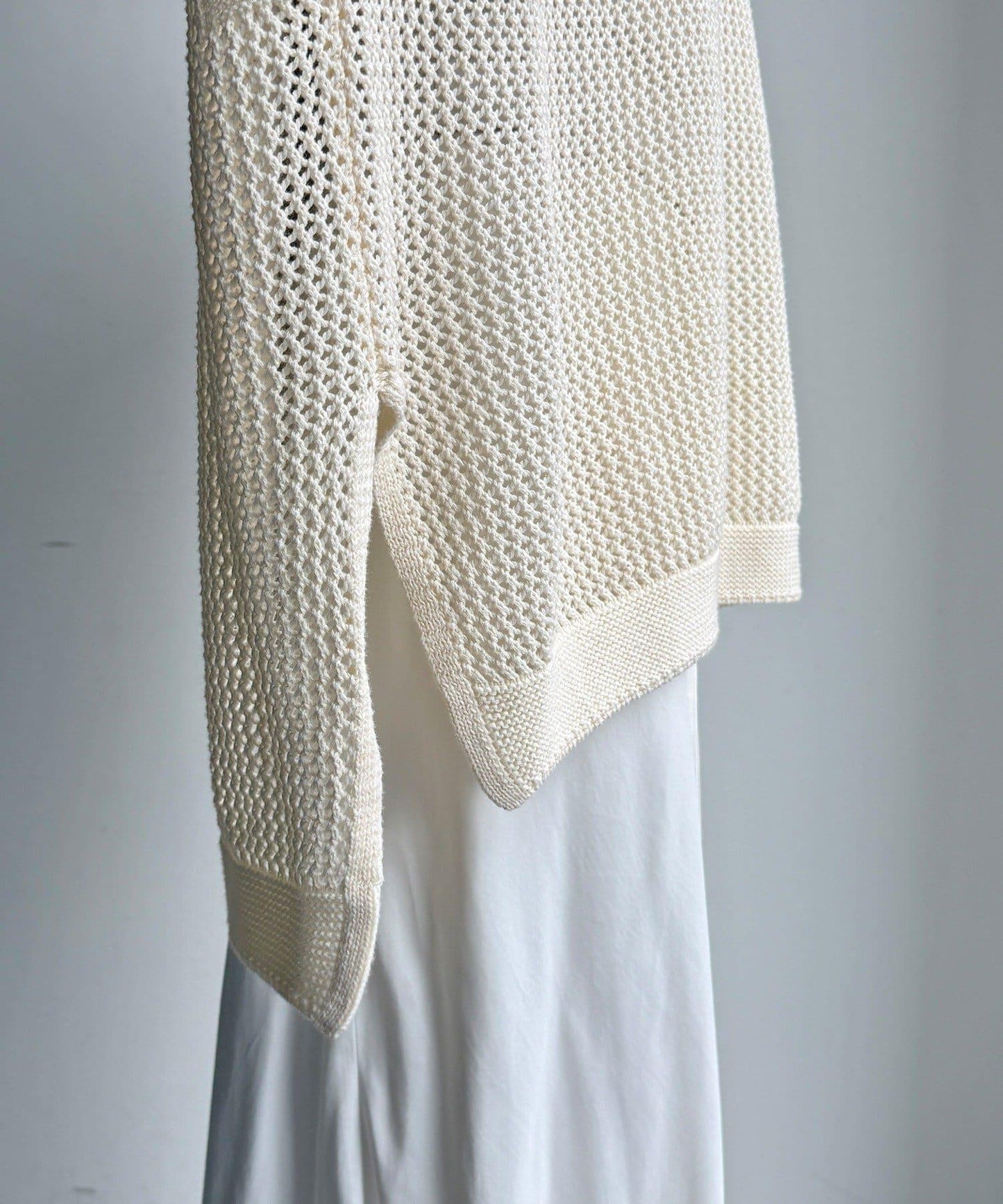 棉質針織網眼連帽背心