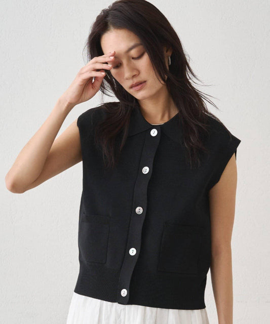 全針織領設計 針織上衣