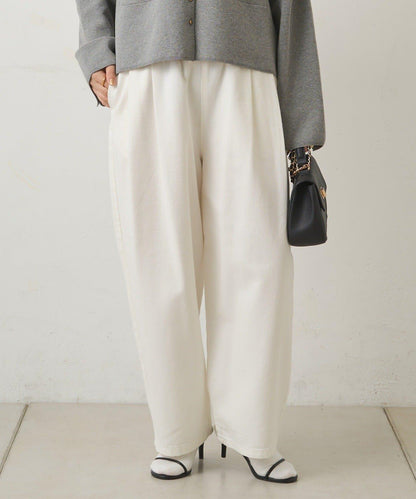 天絲混紡牛仔雙褶休閒褲