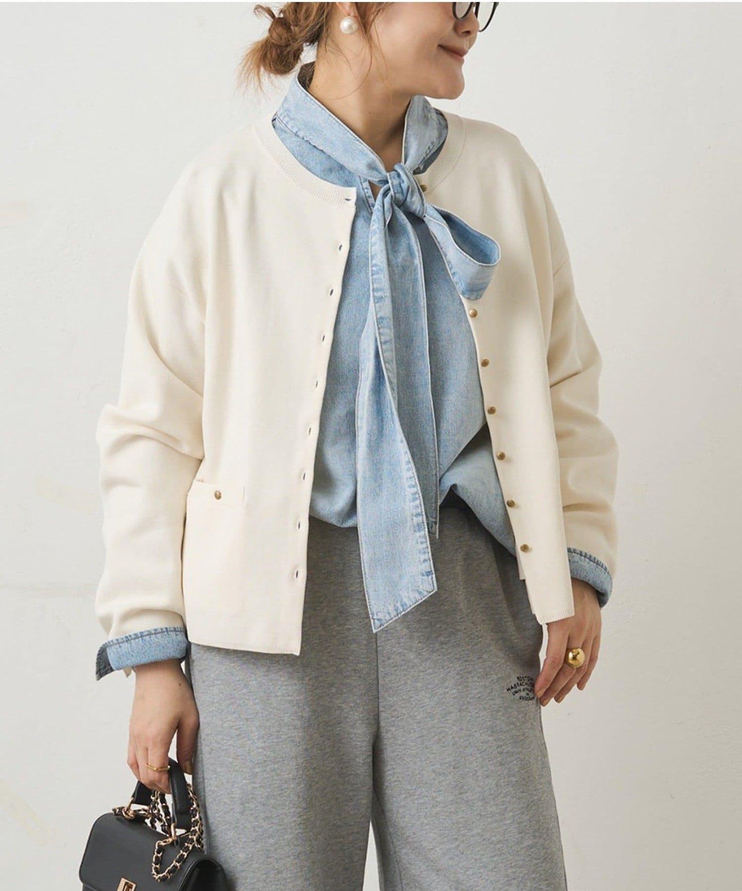 可手洗 米蘭羅紋 針織開衫