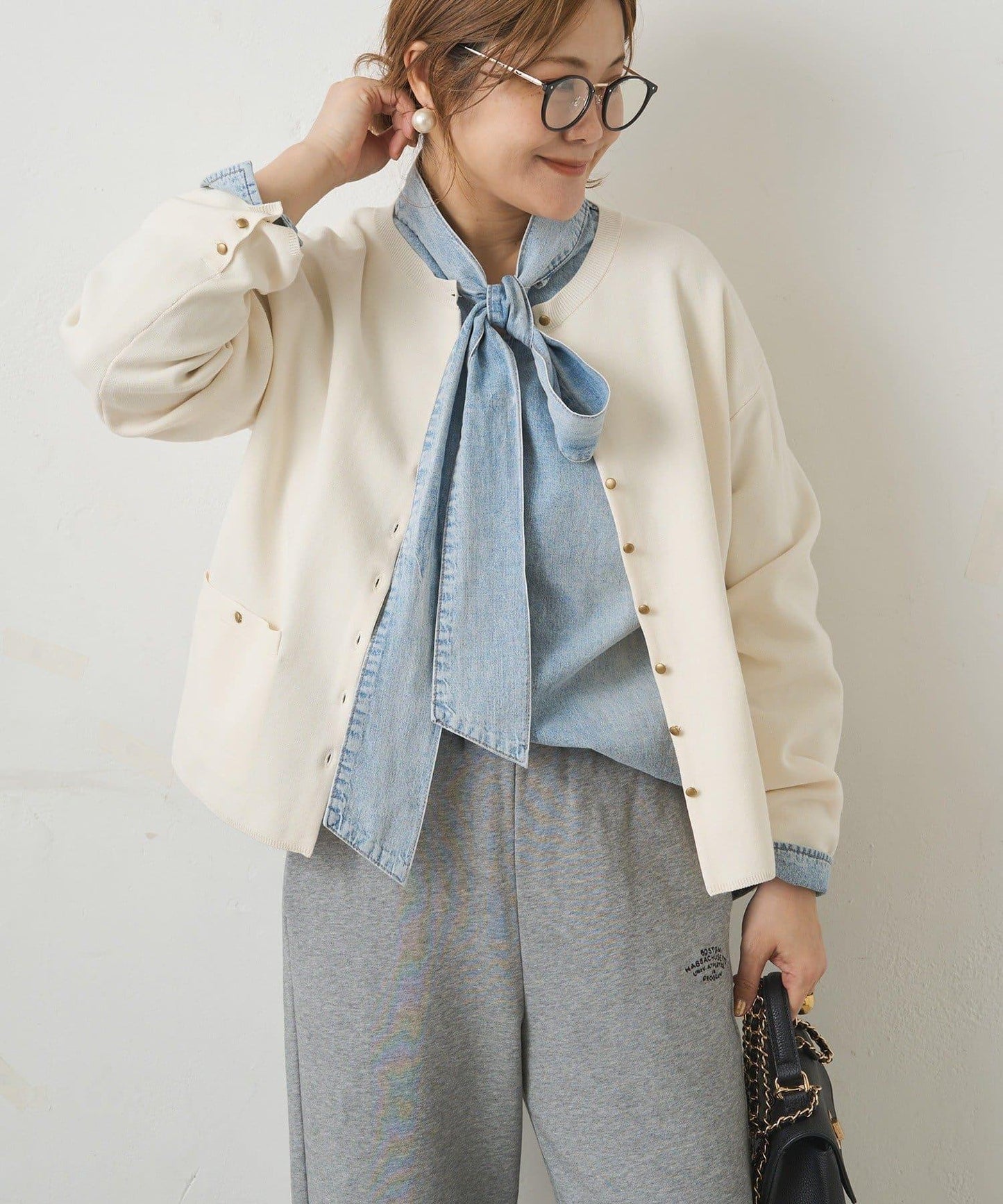 可手洗 米蘭羅紋 針織開衫