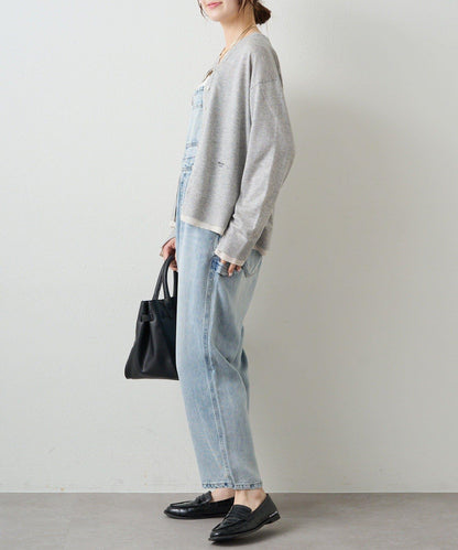 天絲混紡牛仔揹帶褲