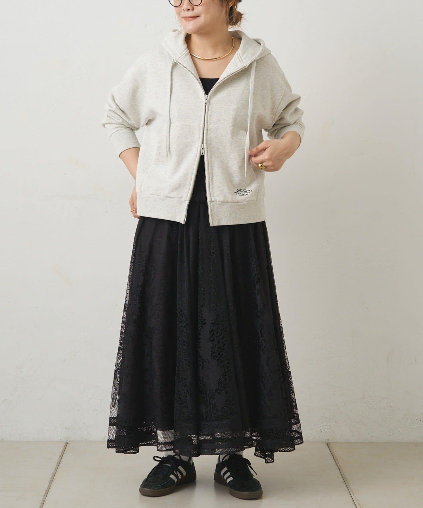 可手洗 成型蕾絲 半身裙