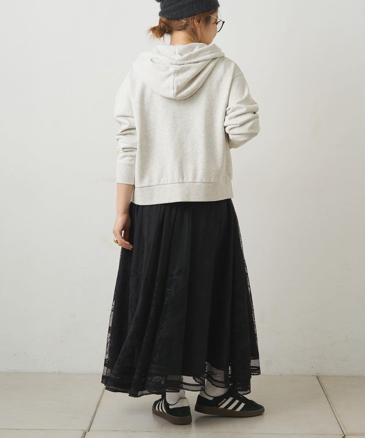 可手洗 成型蕾絲 半身裙