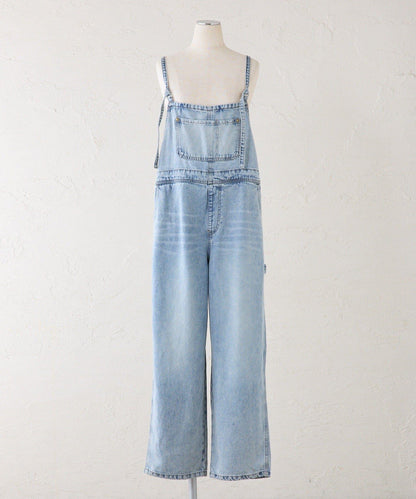 天絲混紡牛仔揹帶褲