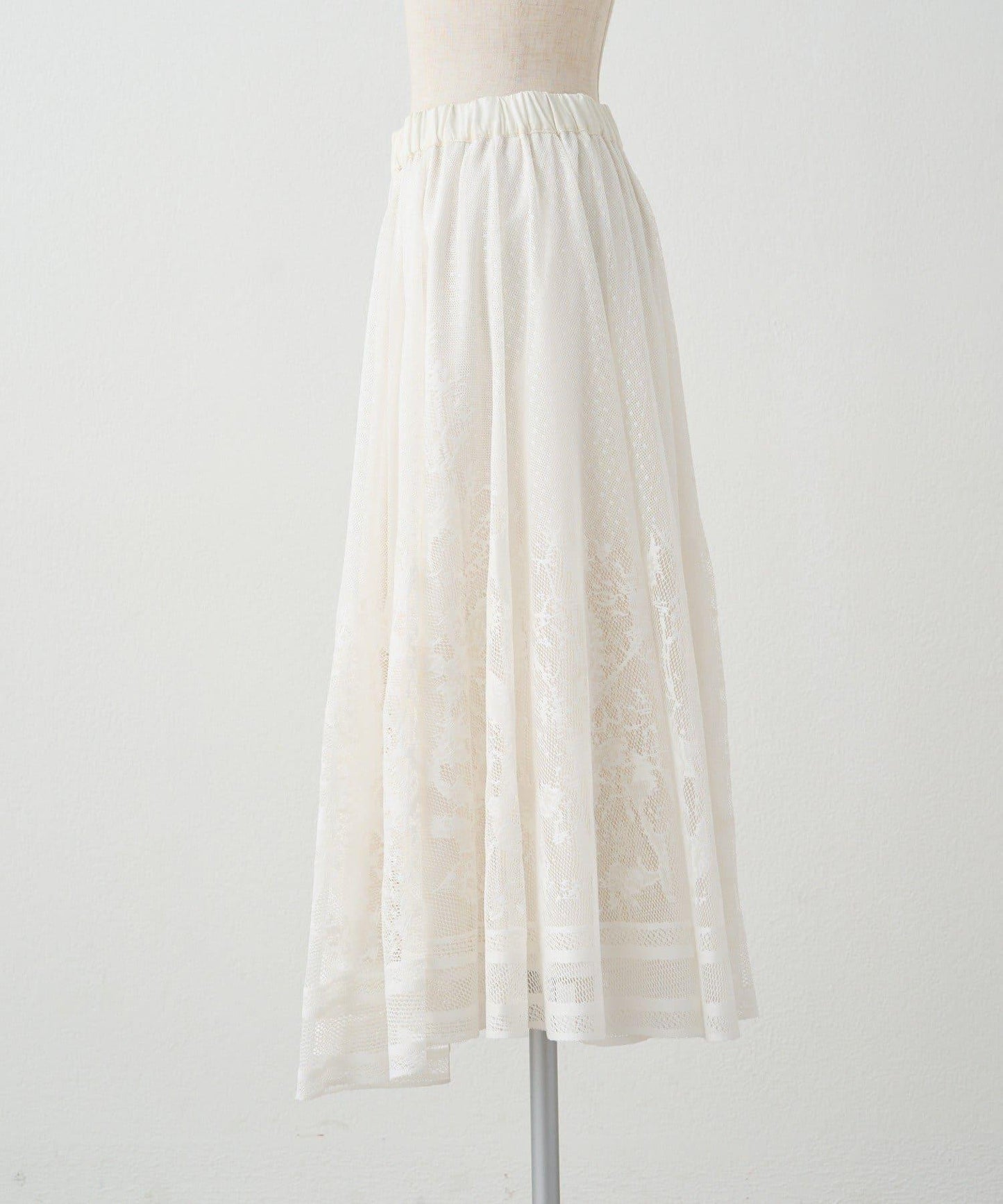 可手洗 成型蕾絲 半身裙