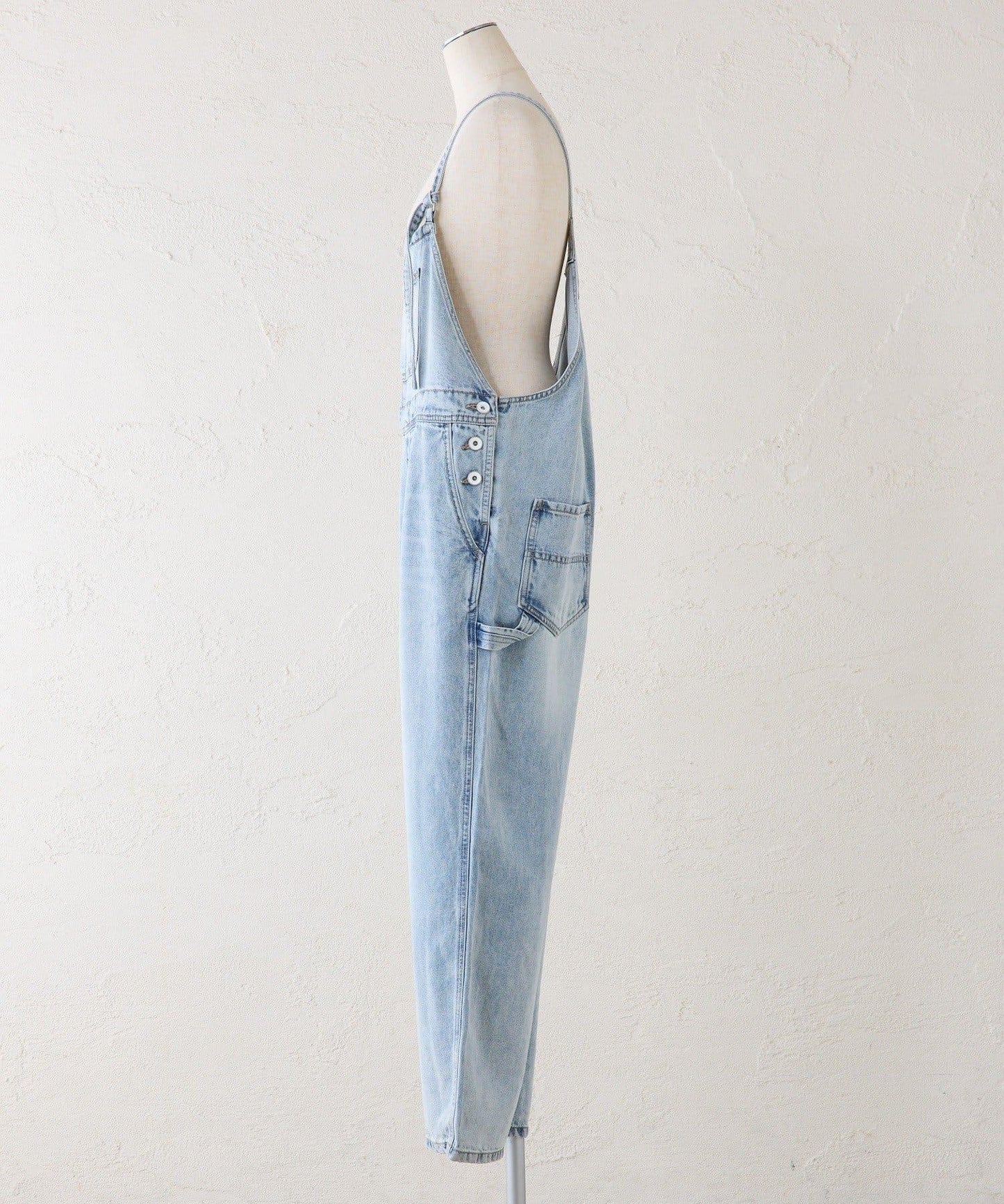 天絲混紡牛仔揹帶褲