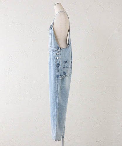 天絲混紡牛仔揹帶褲