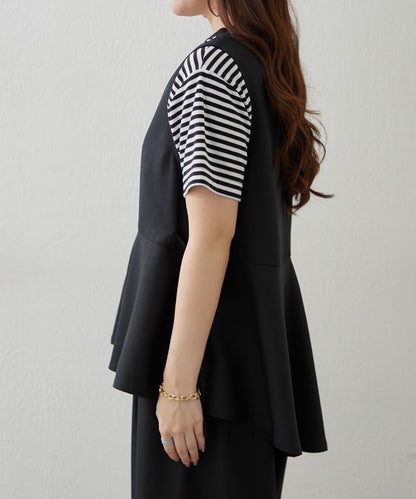 兩件套 WZIP 荷葉邊馬甲 闊腿褲套裝