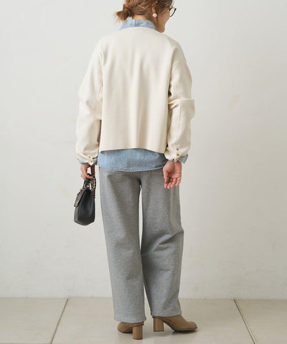 可手洗 米蘭羅紋 針織開衫