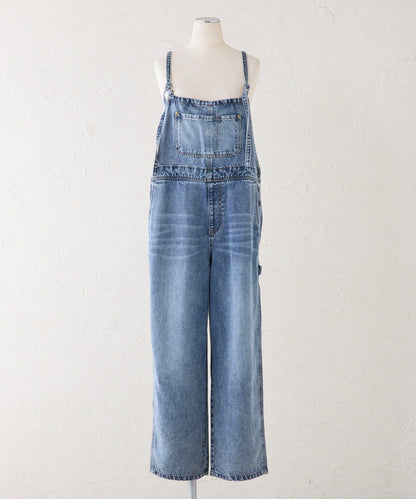 天絲混紡牛仔揹帶褲