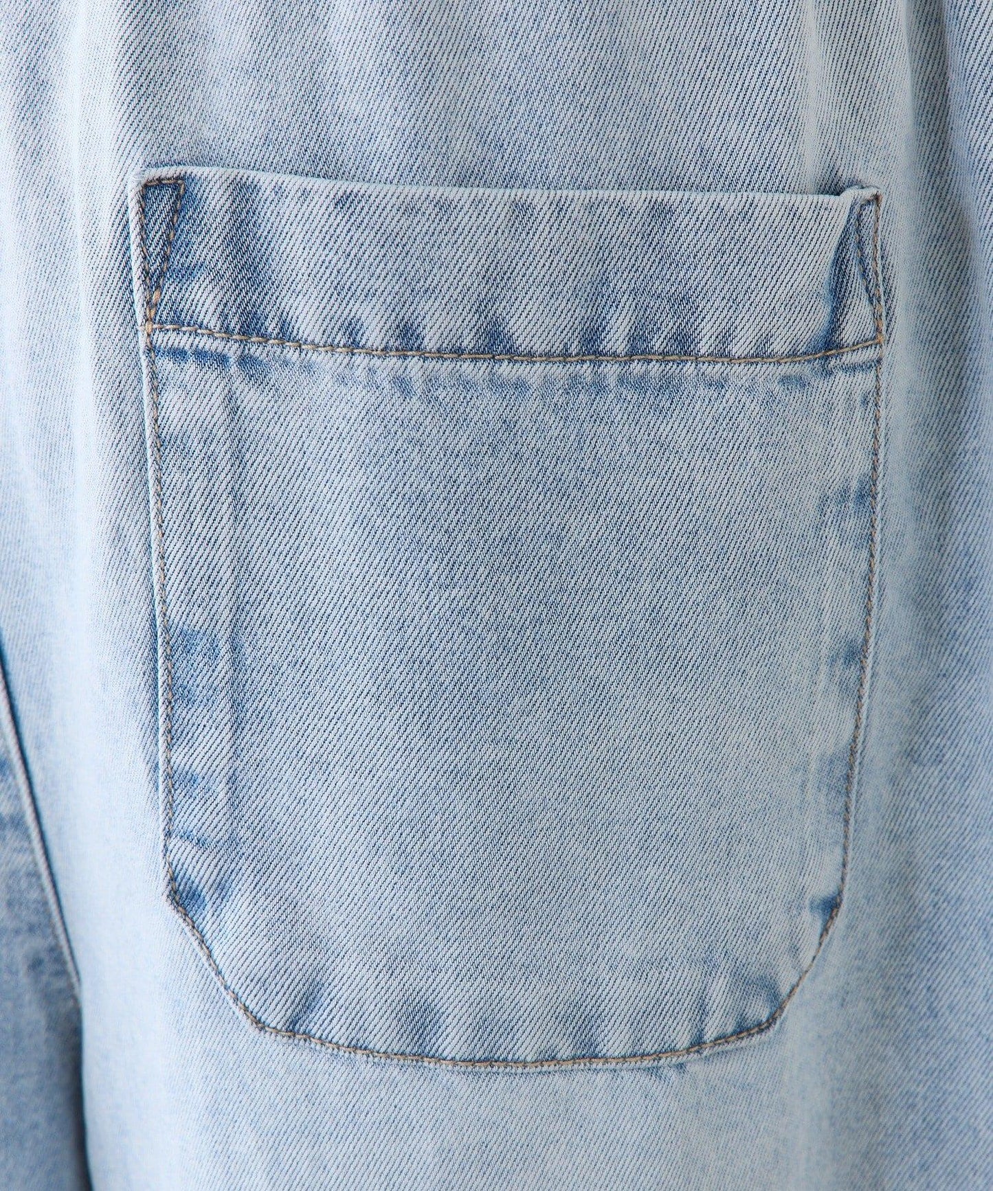 天絲混紡牛仔雙褶休閒褲