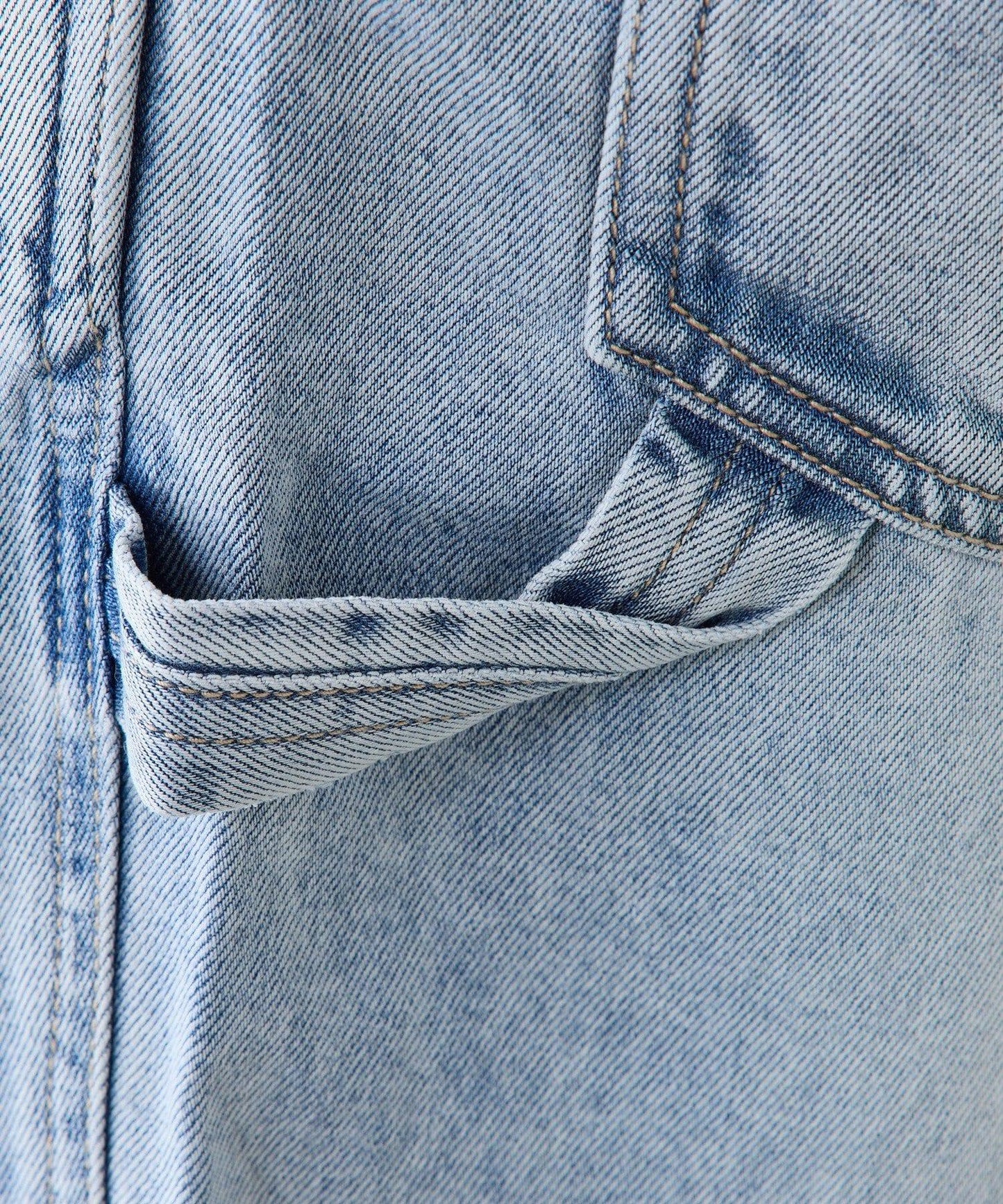 天絲混紡牛仔揹帶褲