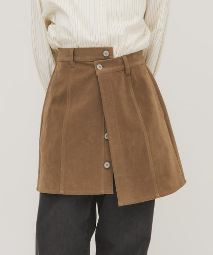 2WAY裹身設計 迷你半身裙