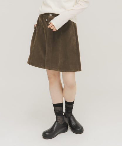 2WAY裹身設計 迷你半身裙