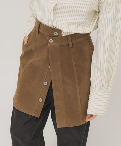 2WAY裹身設計 迷你半身裙