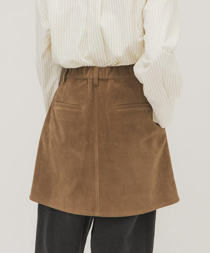 2WAY裹身設計 迷你半身裙