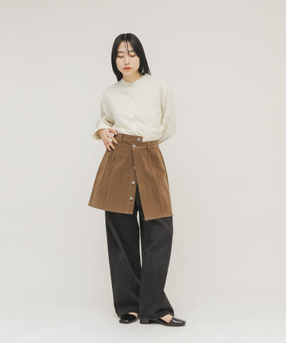 2WAY裹身設計 迷你半身裙