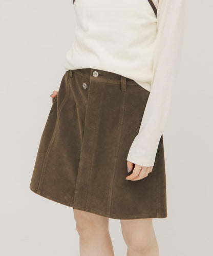 2WAY裹身設計 迷你半身裙